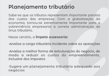PLANEJAMENTO TRIBUTARIO
