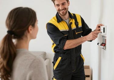a man riding a skateboard down a street next to tall buildings