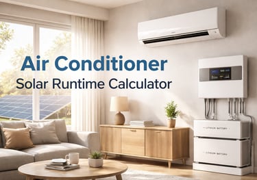 How Long Will an Air Conditioner Run on a Solar Battery Calculator
