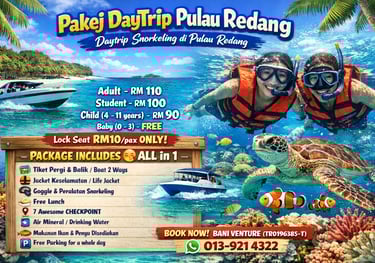 pakej dayrip pulau redang bani venture