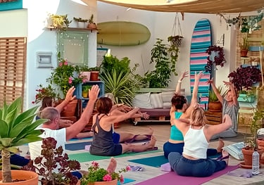 Our outdoor yoga space - Ethic Surf House