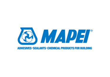 Mapei logo for adhesives, sealants, and chemical products for building construction.
