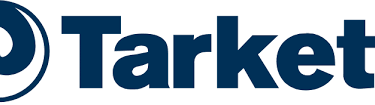 Tarkett flooring solutions company logo with a dark blue swirl icon and bold sans-serif text.