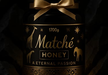 a jar of honey with a bow tie