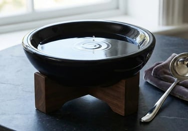 a bowl of water used for scrying