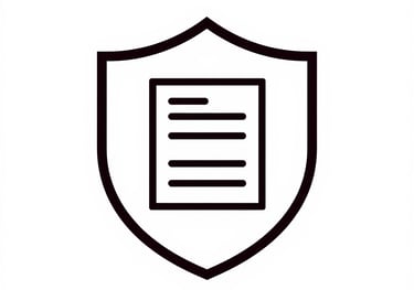 Simple black outline of a city hall building on white background representing municipal regulations.