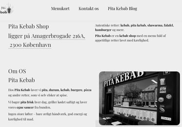 Modern Pita Kebab Shop website built with Hostinger Website Builder