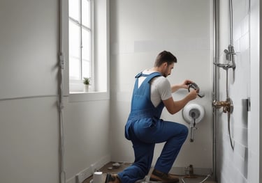 A curved facade covered in white latticework
