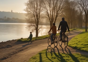 A curved facade covered in white latticework
