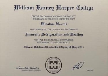 HVAC certification for residential heating and air conditioning