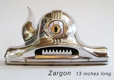 One-horned monster creature created by Santa Barbara artist Tal Avitzur.