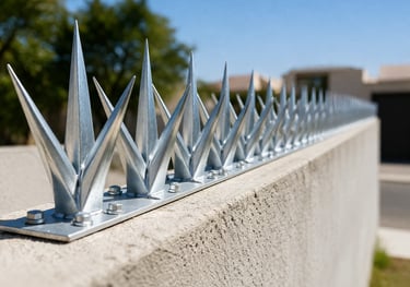 picos punta de maguey en León Gto instalados en muro para protección de propiedad