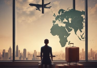 Students collaborating on a business project in a bright, modern classroom.