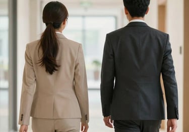 A curved facade covered in white latticework