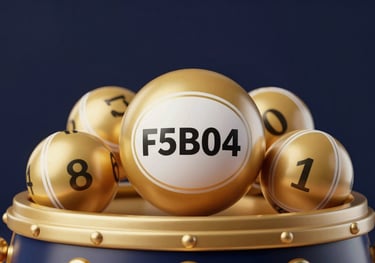 A sleek, stylized graphic of a lottery drum with gold (#F5B041) lottery balls against a dark navy (#1A202C) background, representing professional Togel markets.