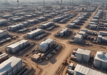 A curved facade covered in white latticework