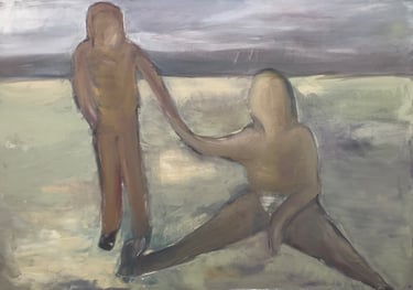 figurative oil painting by Lina Mikuzyte