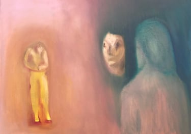 figurative oil painting by Lina Mikuzyte