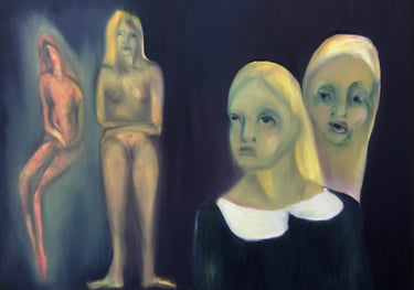 figurative oil painting by Lina Mikuzyte