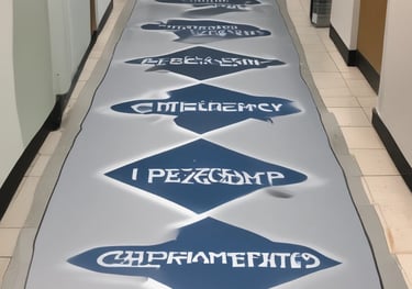 A curved facade covered in white latticework