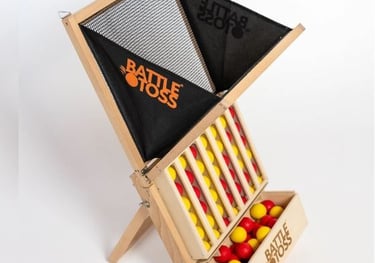 Battle Toss wooden yard game available for party and event rental in INew Castle, ndiana
