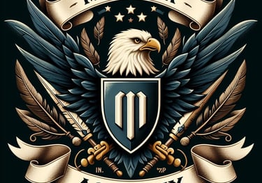 a logo for a military academy