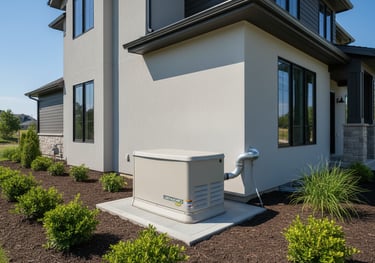 Home backup generator installation
