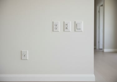 Home outlets and switches installed at standard heights