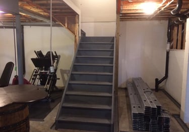 Basement before remodel in Columbus, Ohio