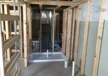 Unfinished bathroom before remodel in Columbus, Ohio