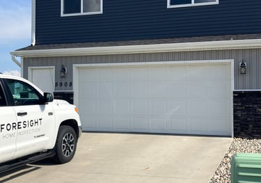 Foresight Home Inspection truck at Home inspection in West Fargo, ND