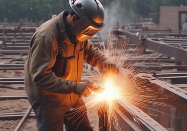 a natural image of mechanical works being done on construction site