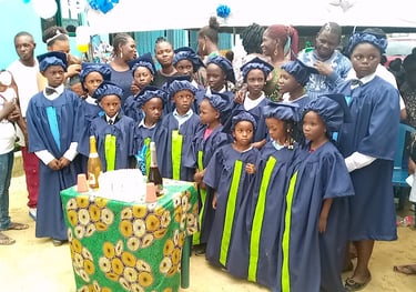 Children celebrating at Divine Image Nursery and Primary School