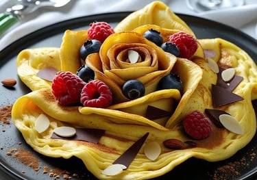 Vegetarian recipe for sweet omelette