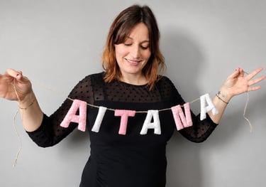 Guirnalda personalizada con letras de fieltro