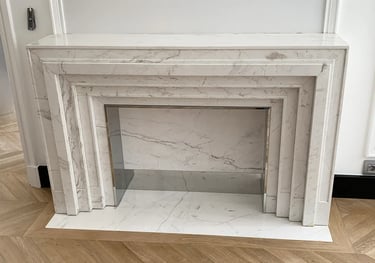 Cheminée  marbre blanc