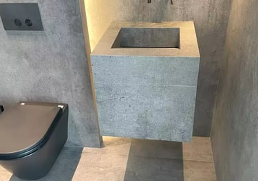 Lave main effet béton Dove Grey