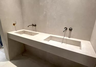 Plan vasque effet beton Dove Grey Con Crea