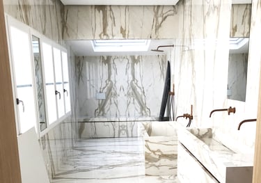 Salle de bain Master Calacatta Oro