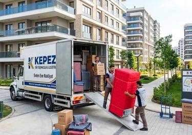 Kepez'de modern sitede ambalajlı evden eve nakliyat