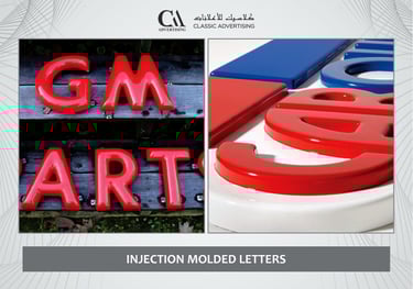 Injection Molded letters
