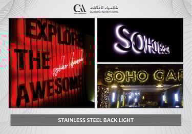 stainless steel backlit