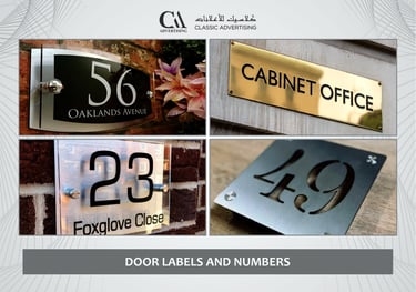 Door labels & Numbers 