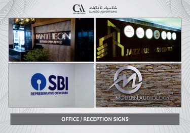 Office Reception signs