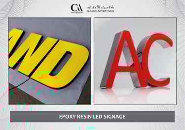 epoxy resin led signage