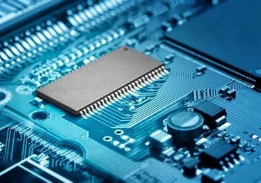 a computer chip chip on a computer motherboard