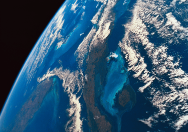 a view of the earth from space