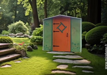 abri de jardin ossature bois avec panneau révolutionnaire en tricoya, esthétique et durable