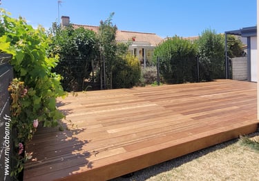 terrasse en bois exotique d'essence  Itauba