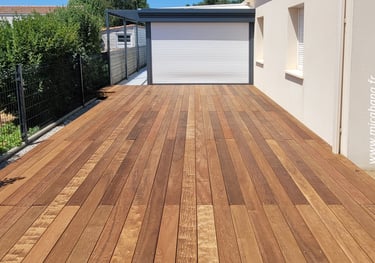 terrasse en bois exotique d'essence Itauba